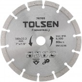 Диск алмазный сегментный 180x22x2 мм, Tolsen